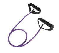 Purple Resistance Band Tube 20 Lbs with Handles for Training | Natural Latex, Door Anchor Included, Comfortable Grip, Stretchy Design, for Men and Personal Trainers