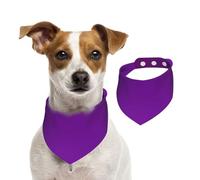 Purple Reversible Cotton Dog Bandanas - Adjustable Small Large Dog Drool Bib For Birthday Wedding - Double Side Print