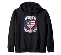 Purple Revolution Blue Dems Red Reps Coming Together Trend Zip Hoodie