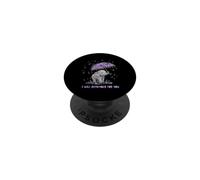 Purple Ribbon Elephant Dementia Awareness Support PopSockets Adhesive PopGrip