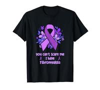 Purple Ribbon Flower - Fibromyalgia Awareness T-Shirt