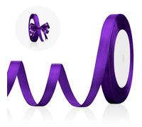 Purple Ribbon for Gift Wrapping 10mm 22 Meters Halloween Ribbon for Halloween Decorations Thick Purple Ribbons for Hair Crafting Art Balloon Hair Bows Decoration Cake