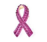 Purple Ribbon Pancreatic Cancer Survivor Crystal Brooch Pin - Elegant Enamel Design - Silver Plated Accent - Inspirational Accessory for Women