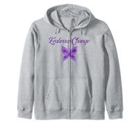 Purple Ribbon Recovery Gift Anorexia Bulimia EDNOS BED OSFED Zip Hoodie