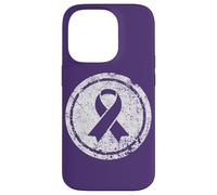 Purple Ribbon Support Survivors Domestic Violence Awareness Case for iPhone 14 Pro