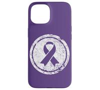 Purple Ribbon Support Survivors Domestic Violence Awareness Case for iPhone 15