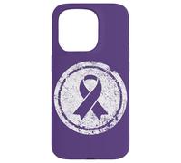 Purple Ribbon Support Survivors Domestic Violence Awareness Case for iPhone 15 Pro