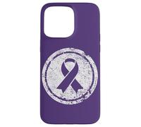 Purple Ribbon Support Survivors Domestic Violence Awareness Case for iPhone 15 Pro Max