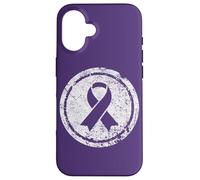 Purple Ribbon Support Survivors Domestic Violence Awareness Case for iPhone 16