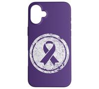 Purple Ribbon Support Survivors Domestic Violence Awareness Case for iPhone 16 Plus