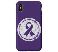 Purple Ribbon Support Survivors Domestic Violence Awareness Case for iPhone X/XS