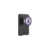 Purple Ribbon Support Survivors Domestic Violence Awareness PopSockets PopWallet for MagSafe