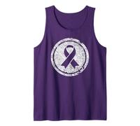 Purple Ribbon Support Survivors Domestic Violence Awareness Tank Top