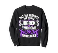 Purple Ribbon Support Wounds Sjogren's Syndrome Awareness Sweatshirt