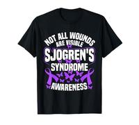 Purple Ribbon Support Wounds Sjogren's Syndrome Awareness T-Shirt