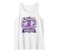 Purple Ribbon Survivor Support Advocate Tank Top