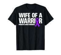 Purple Ribbon Wife of a Warrior Pancreatic Cancer Awareness T-Shirt