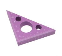 Purple, Right Angle Ruler for Woodworking | Aluminum Alloy Measuring Tool with Metric and Inch Scale | Height Gauging Triangle Gauge