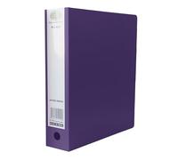 Purple Ring Binder A4 File Folder 65mm Spine with Finger Pull Ring 2 O-Ring Mechanism Holds Up to 500 Sheets Large Capacity Polypropylene Binder File for Document Organisation (Pack of 1)