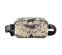 Purple Robot Trendy Fanny Waist Pack for Men Women Water Resistant Croose Body Purse with Adjustable Strap for Workout, Western Cowboy Dream Catchers, One Size