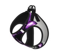 Purple Rose And Skull Print Pet Leash Vest,For Small Dogs,Adjustable And Comfortable Cat Puppy Essentials