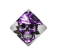 Purple Rose And Skull Printing 10 Pcs Air Freshener Cards,Car Scented Hanging Sheets Air Freshener Set For Car Decoration
