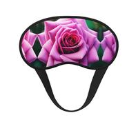 Purple Rose Flower Print Blackout Sleep Mask - Side Sleeper Eye Cover, Soft Comfort, Perfect for Travel, Meditation