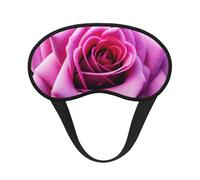 Purple Rose Flower Print Sleep Mask for Side Sleepers Cup-Shaped Blackout Eye Mask Shades Cover for Men and Women