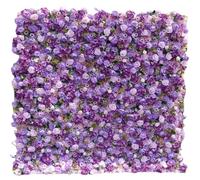 Purple Rose Peony Cloth Flower Wall,Artificial Panel Flower Walls,Wedding Backdrop Fabric,Flower Wall Backdrop,For Floral Display Party Event Props,2.1×2.1m/6.9×6.9ft