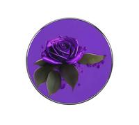 Purple Rose Print Fridge Sticker Funny Fridge Magnets Novelty Round Fridge Magnets Reusable for Whiteboard, Locker, Kitchen, Office- Strong Decor Magnetic Stickers