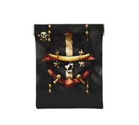 Purple Rose Print Print Leather Coin Purse, Small Change Pouch Wallet,Squeeze Coin Purse Pouch For Men Women, Pirate Flags, One Size, Fashion