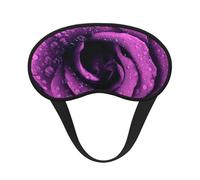 Purple Rose Printed, Full Eye Covers Light Blocking Eye Masks Blackout Sleep Eye Muffs