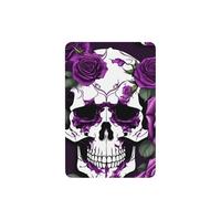 Purple Rose Skeleton Printing 10 Pcs Air Freshener Cards,Car Scented Hanging Sheets Air Freshener Set For Car Decoration