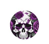 Purple Rose Skeleton Printing 10 Pcs Air Freshener Cards,Car Scented Hanging Sheets Air Freshener Set For Car Decoration
