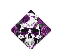 Purple Rose Skeleton Printing 10 Pcs Air Freshener Cards,Car Scented Hanging Sheets Air Freshener Set For Car Decoration