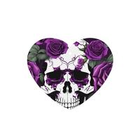 Purple Rose Skeleton Printing 10 Pcs Air Freshener Cards,Car Scented Hanging Sheets Air Freshener Set For Car Decoration