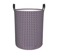 Purple Rose Skull Print Circular Laundry Hamper for Bathroom Waterproof Storage Basket Clothes Organizer