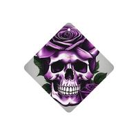 Purple Rose Skull Printing 10 Pcs Air Freshener Cards,Car Scented Hanging Sheets Air Freshener Set For Car Decoration