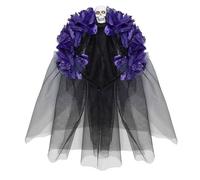 Purple Rose Veil Headband Halloween Day of Dead Fancy Dress Headpiece