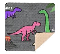 Purple & Roseate Dinosaurs "Ancient Giant" Design Large Stylish Baby Play Mat for Floor Washable Activity Gym Mat for Newborns Babies Infants Toddlers, 50'' x 50''