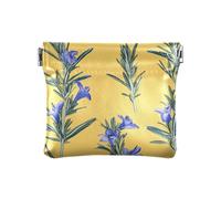 Purple Rosemary Yellow Women Men Leather Coin Purses Unique Card Key Organizers for Woman Girl, Purple Rosemary Yellow, 4.33"(L) x 3.74"(W) x 0.39"(H), Classic