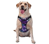 Purple Roses And Butterflies No Pull Dog Harness Adjustable Reflective Oxford Easy Control Medium Large Dog Harness
