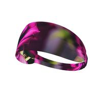 Purple Roses Sports Headband For Men Women Tennis Sweat Band For Workout Sports Headbands Elastic For Running
