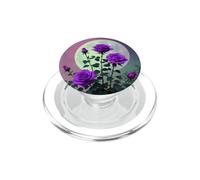 Purple Roses Under Emerald Moon Aesthetic Celestial PopSockets PopGrip for MagSafe