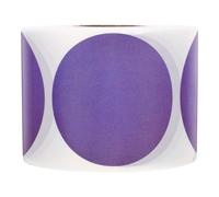 Purple Round Seal Stickers Self Adhesive Writable Copper Labels | Bright Colour Finish, for Quick Bag Marking and Kitchen Organisation, Teachers and Crafters Use