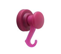 FIRST4MAGNETS Purple Rubber Coated Neodymium Magnet with Swivel Hook for Holding Rope, Wires and Clothing - 43mm Dia