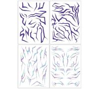 Purple Rumi Temporary Tattoos for Coser K-pop D-demons Hunters Anime Body Face Fake Tattoo Stickers Makeup Costume Accessories for Fans Christmas Party Favors