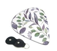 Purple Sage Green Leaves Guitar Plectrums, 6 Guitar Plectrums, Printed on both sides for Electric Guitar Bass Ukulele (0.46 mm 0.71 mm 0.96 mm)