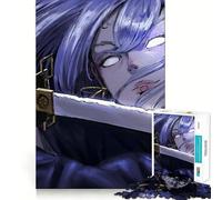 Purple Samurai Woman Hard Jigsaw Puzzle for Adults 1000 Pieces Boost Memory Soothing Play Premium Cut Perfect Present (38x52cm)