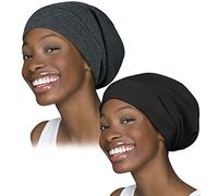 Purple Satin Lined Sleep Cap Curly Hair Beanie Wind Headcover Fashion Head Slouchy Hat